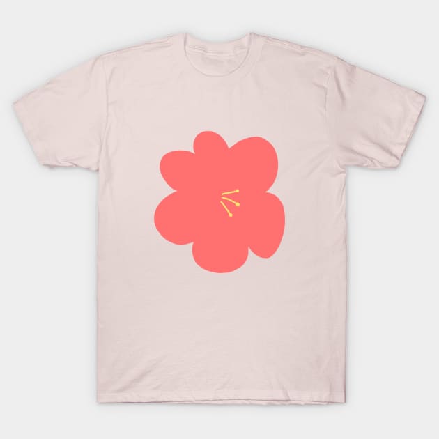 red flower T-Shirt by Moonsayfar 